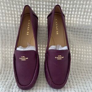 Coach Purple Flats Moccasin-Style Loafers